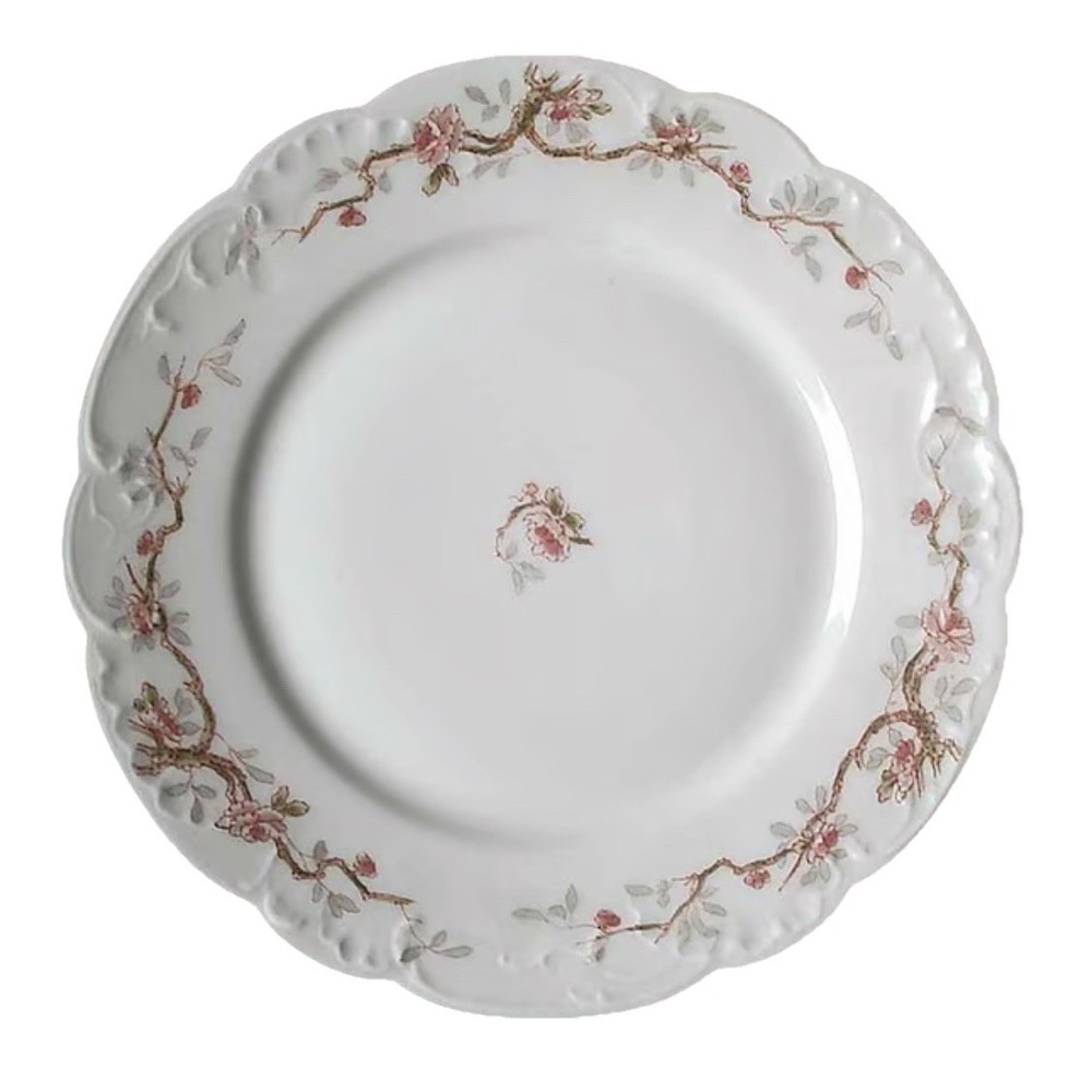 Schleiger 243 Haviland‎ Limoges Salad Plate Roses Rare Discontinued